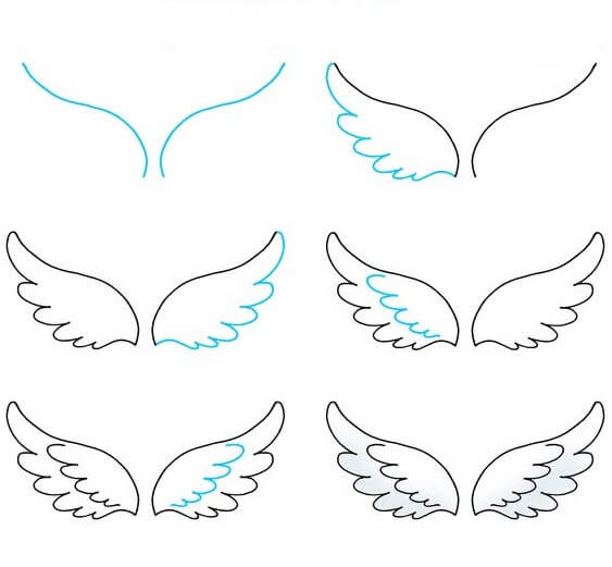 Angel Wings -idea (3) piirustus