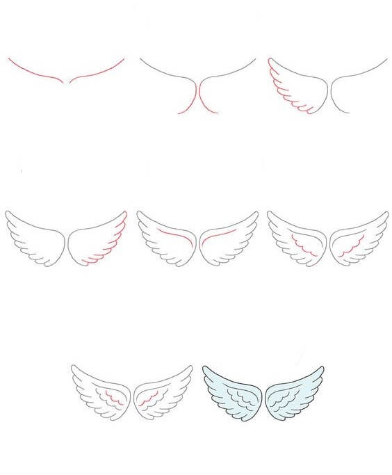Angel Wings -idea (4) piirustus