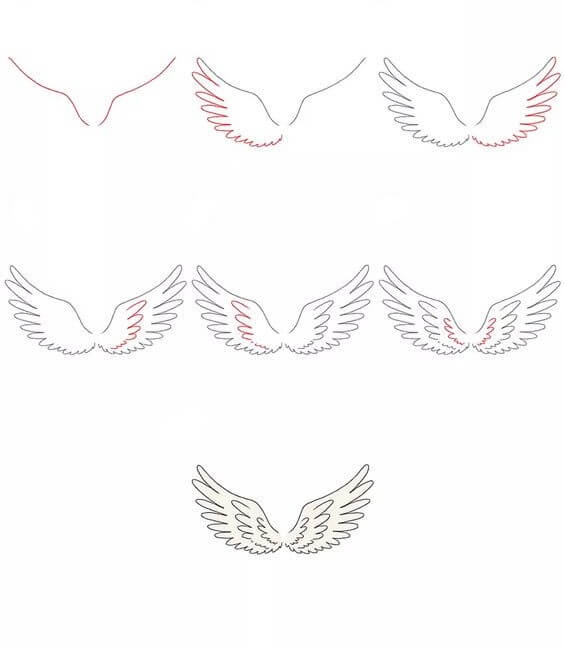 Angel Wings -idea (7) piirustus