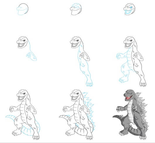 Godzilla idea (17) piirustus