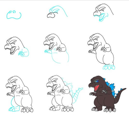 Godzilla idea (18) piirustus