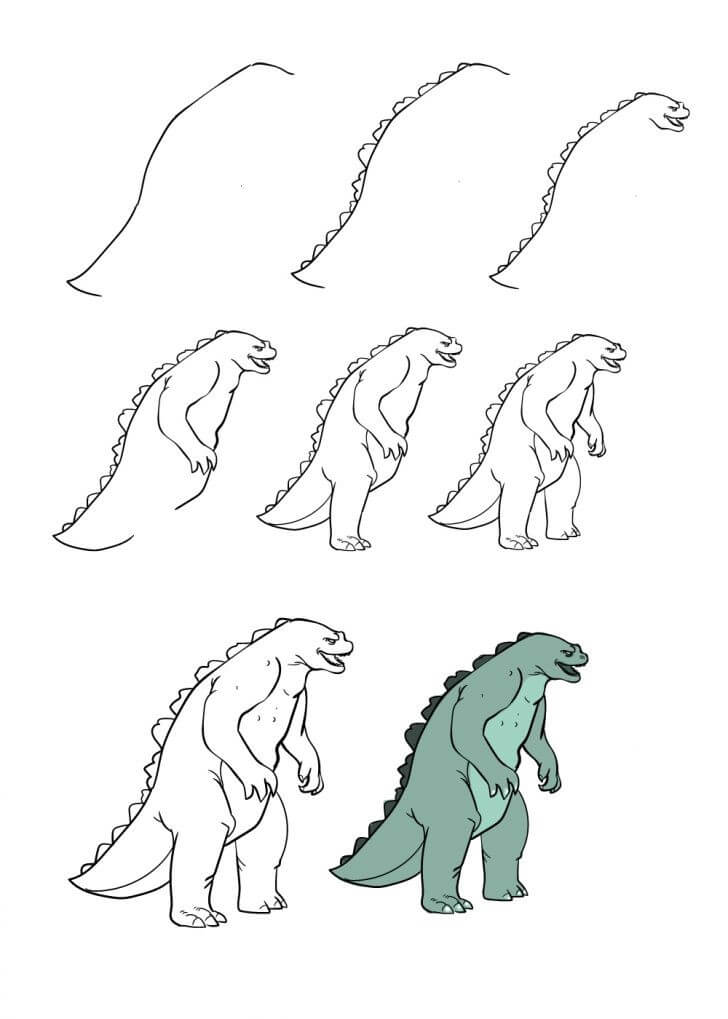 Godzilla idea (9) piirustus