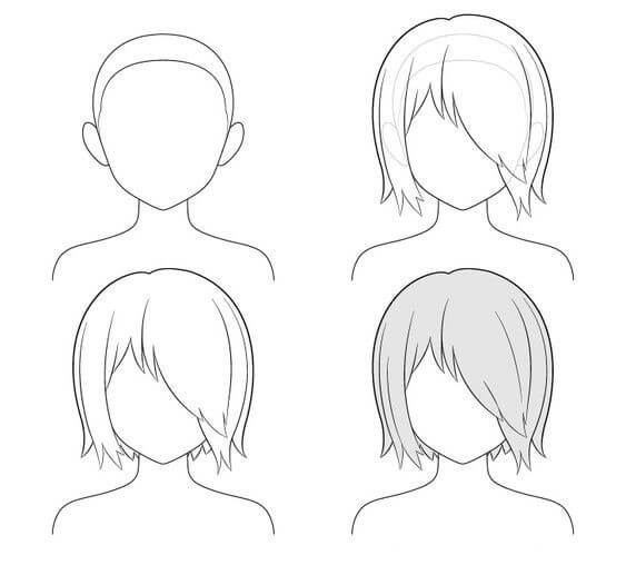 Hiusten idea (4) piirustus