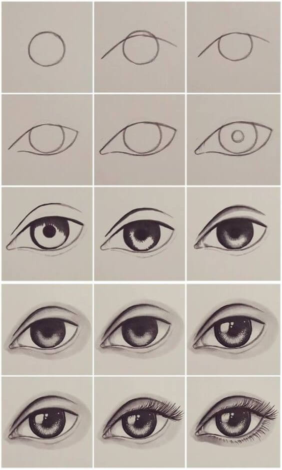 Idea anime silmät (31) piirustus