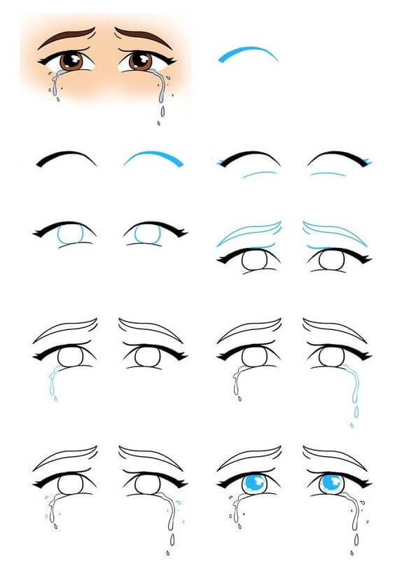 Idea anime silmät (7) piirustus