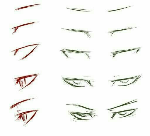 Idea anime silmät (8) piirustus