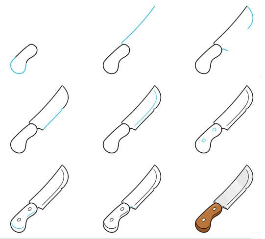 Idea veitsi pelissä (7) piirustus