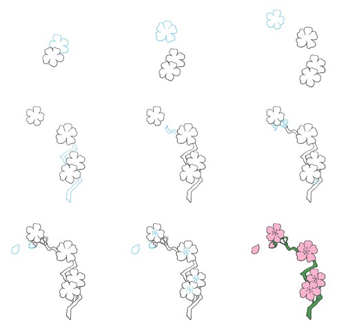Kirsikankukkien idea (22) piirustus