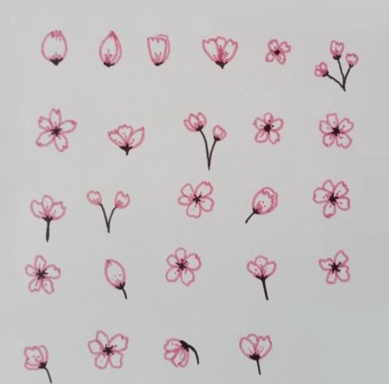 Kirsikankukkien idea (4) piirustus