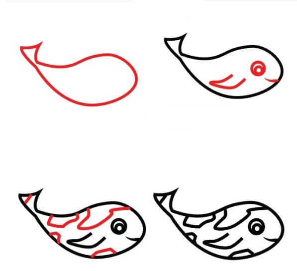 Koi kala idea (8) piirustus
