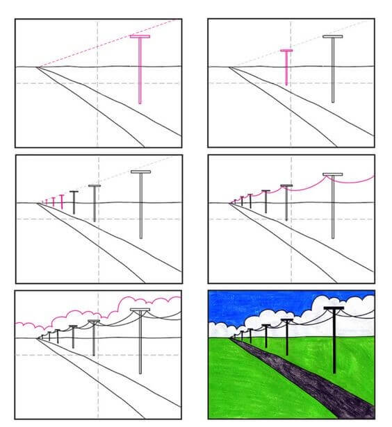 Maisema idea (26) piirustus