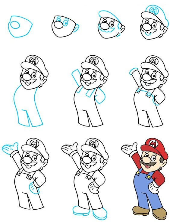 Mario heilutti piirustus