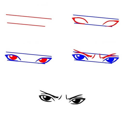 Naruto silmä (2) piirustus