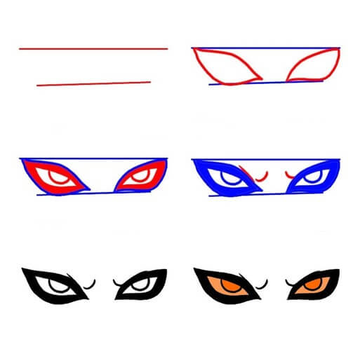 Naruto silmä (3) piirustus
