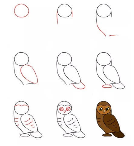 Pöllö idea (2) piirustus