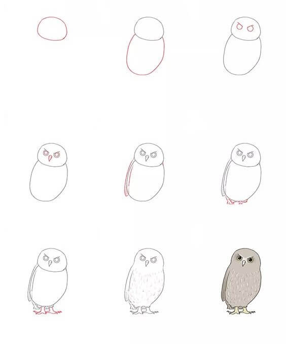 Pöllö idea (42) piirustus
