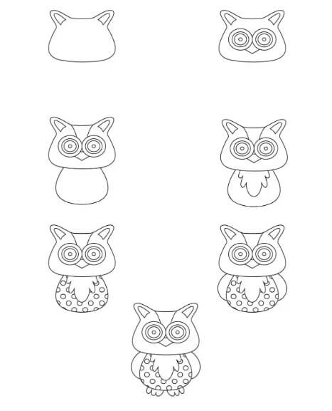 Pöllö idea (6) piirustus