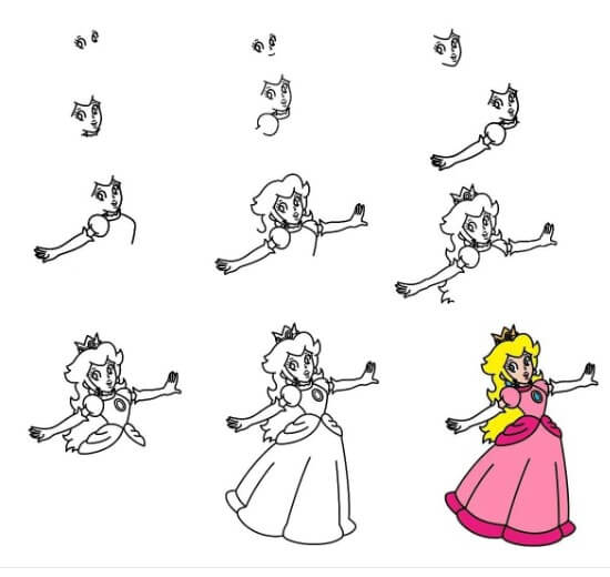 Princess Peach idea (11) piirustus