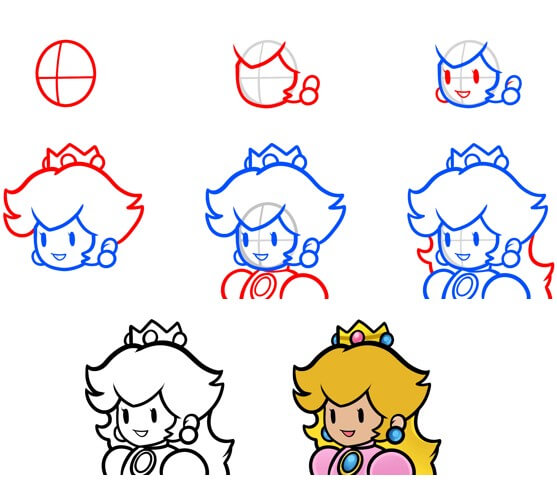 Princess Peach idea (13) piirustus