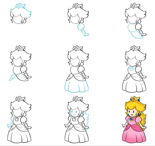 Princess Peach idea (15) piirustus