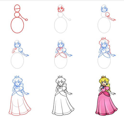 Princess Peach idea (17) piirustus