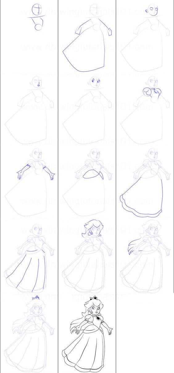 Princess Peach idea (4) piirustus