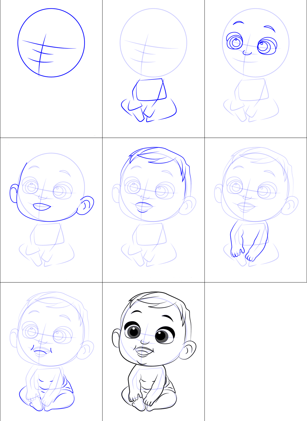 Yksinkertainen vauvan piirustus piirustus