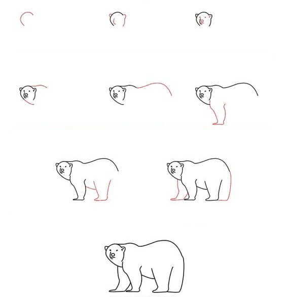 Jääkarhuideoita (10) piirustus