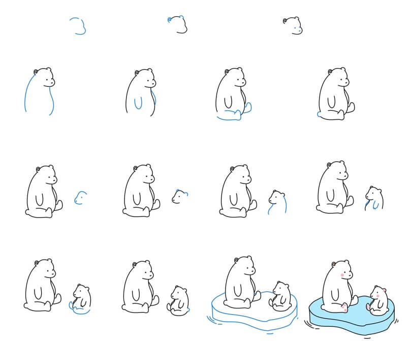Jääkarhuideoita (16) piirustus
