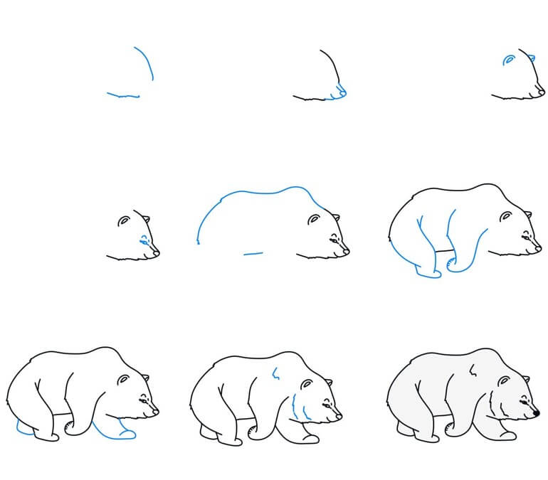 Jääkarhuideoita (17) piirustus