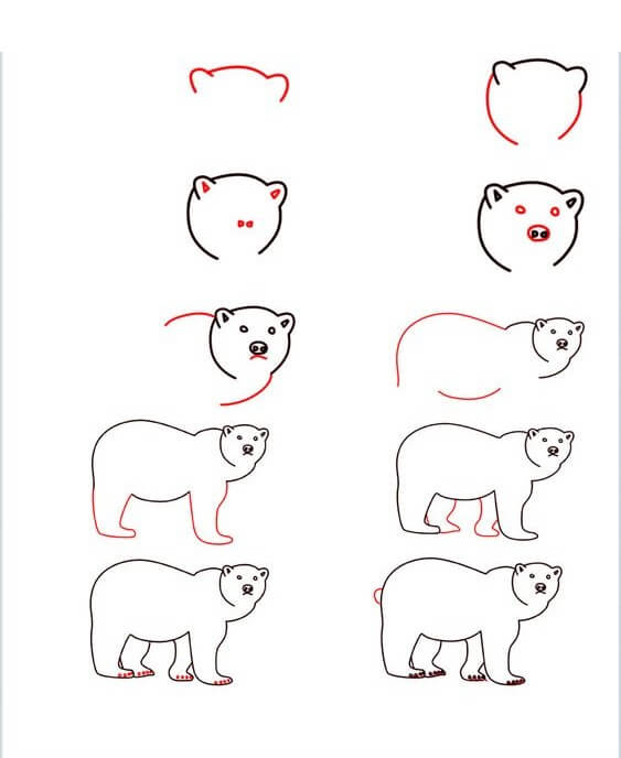 Jääkarhuideoita (5) piirustus