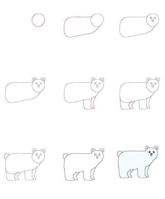 Jääkarhuideoita (6) piirustus