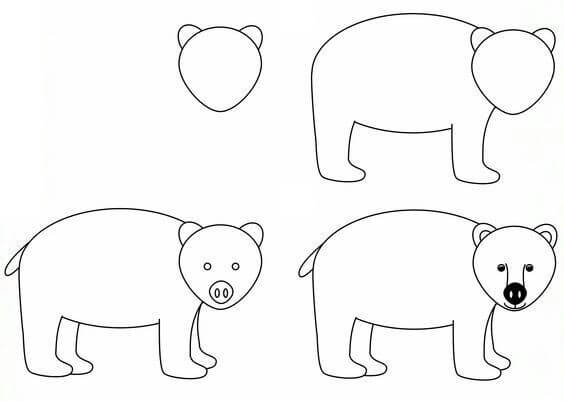 Jääkarhuideoita (9) piirustus