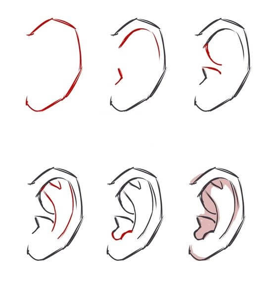 Korvat piirustus