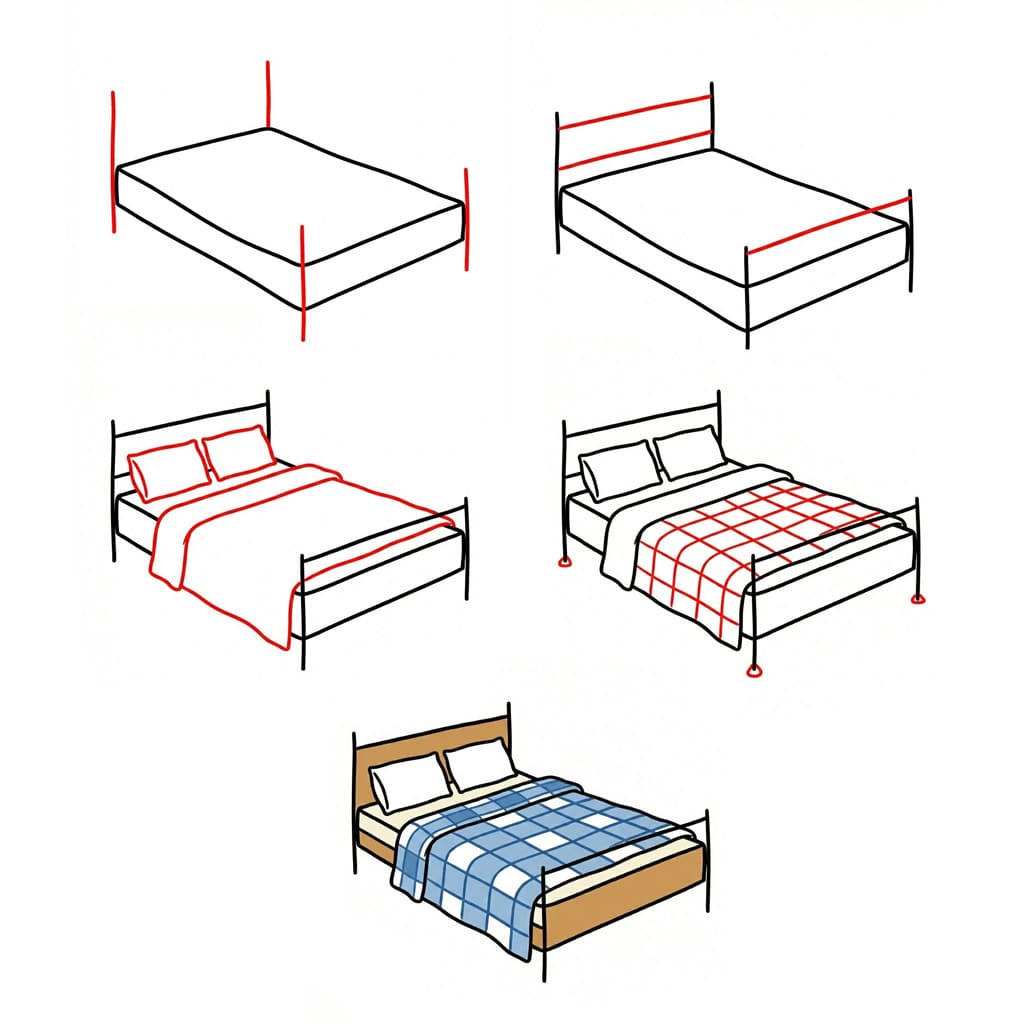 Pieni sänky piirustus