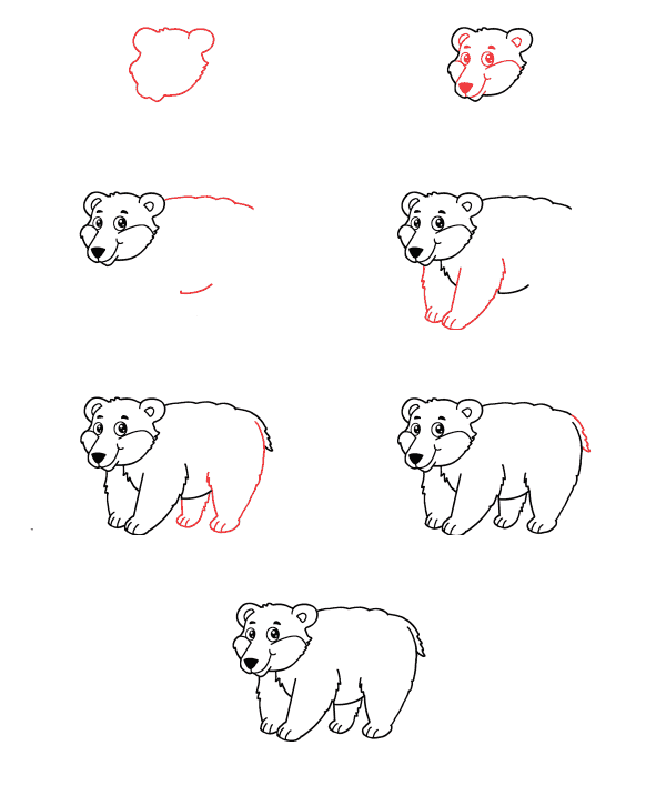 sarjakuva jääkarhu piirustus