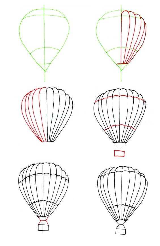 kuumailmapallo idea (10) piirustus