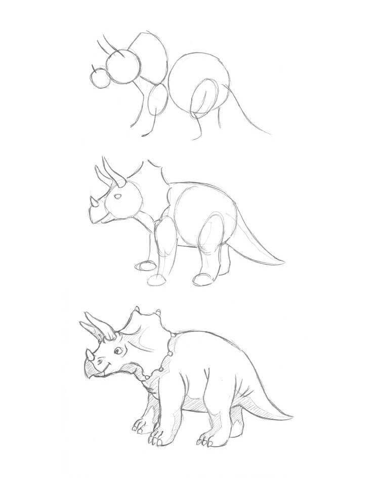 Triceratops idea (13) piirustus