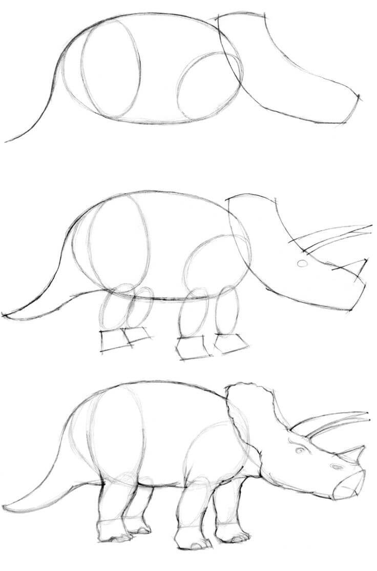 Triceratops idea (14) piirustus