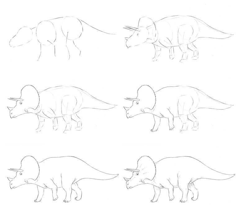 Triceratops idea (26) piirustus