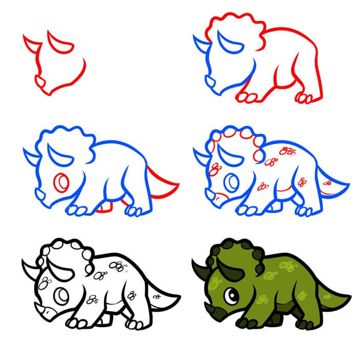 Triceratops idea (28) piirustus