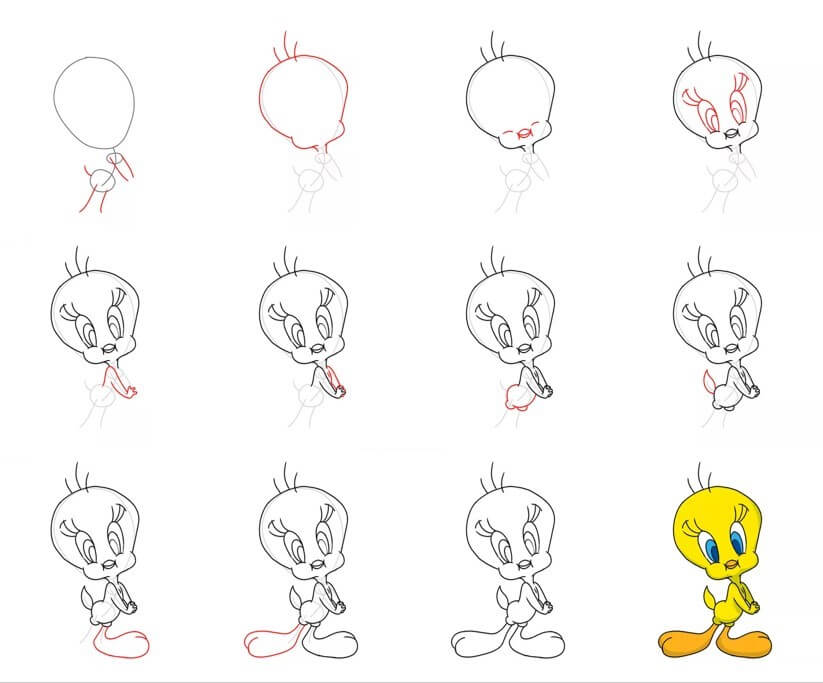 Tweety Bird -idea (13) piirustus