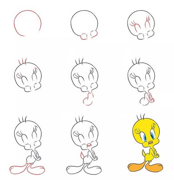 Tweety Bird -idea (4) piirustus