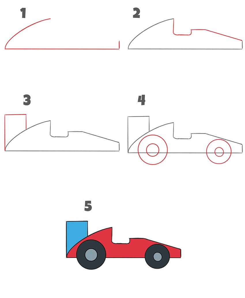 F1-kilpa-auto (10) piirustus