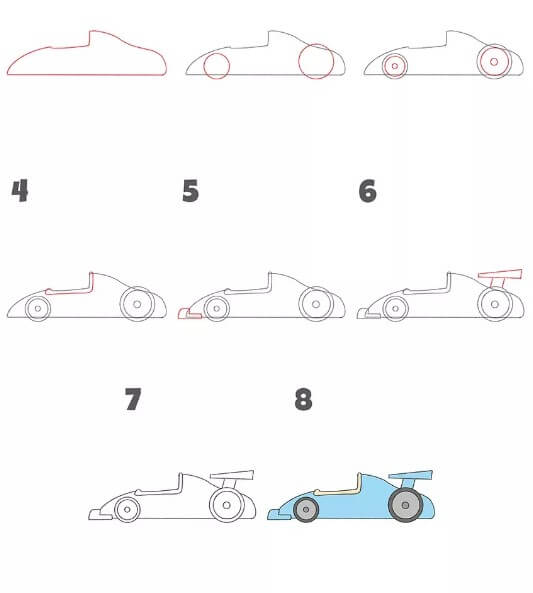 F1-kilpa-auto (12) piirustus