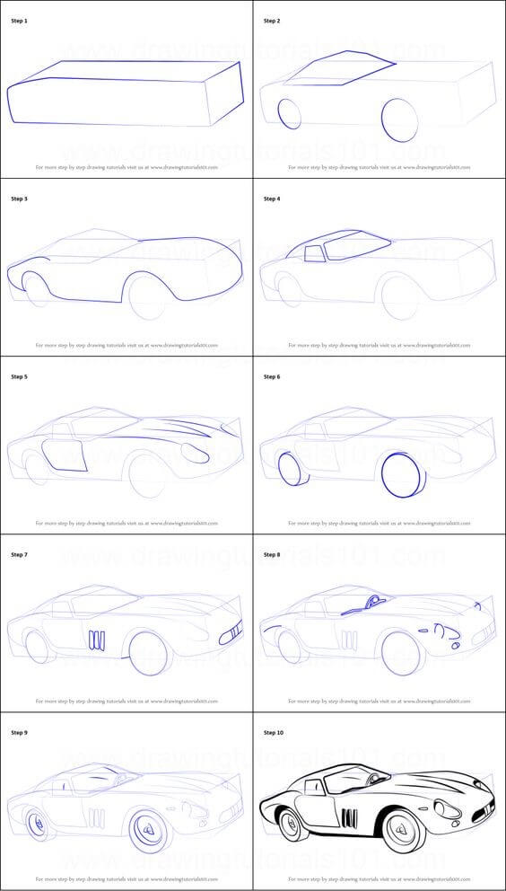 Ferrari-auto idea (2) piirustus