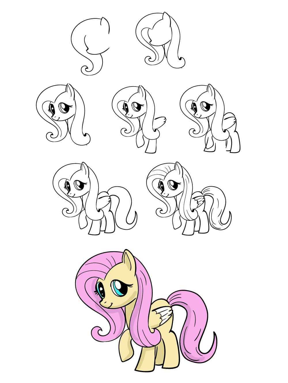 Fluttershy (1) piirustus