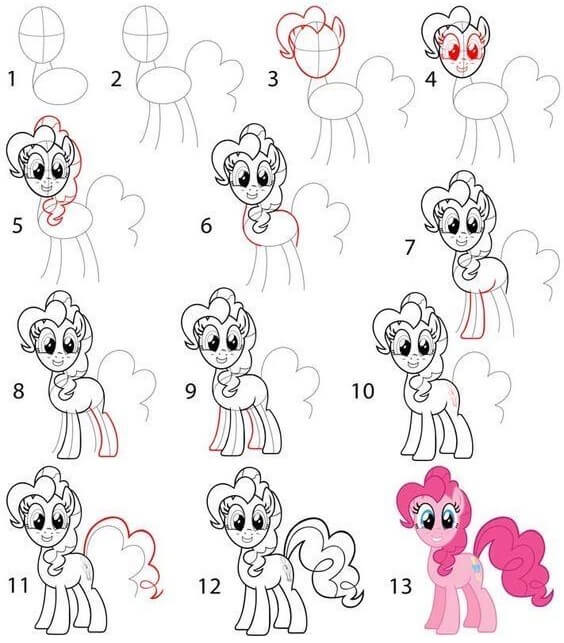 Pinkie Pie (3) piirustus