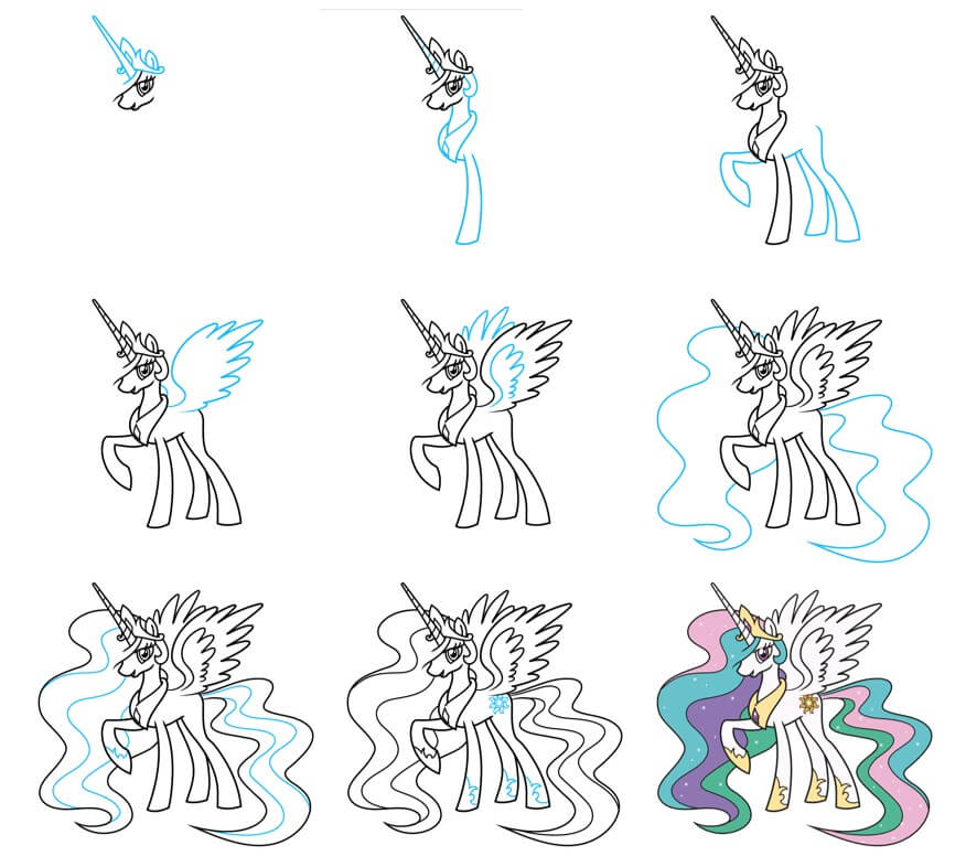 Princess Celestia piirustus