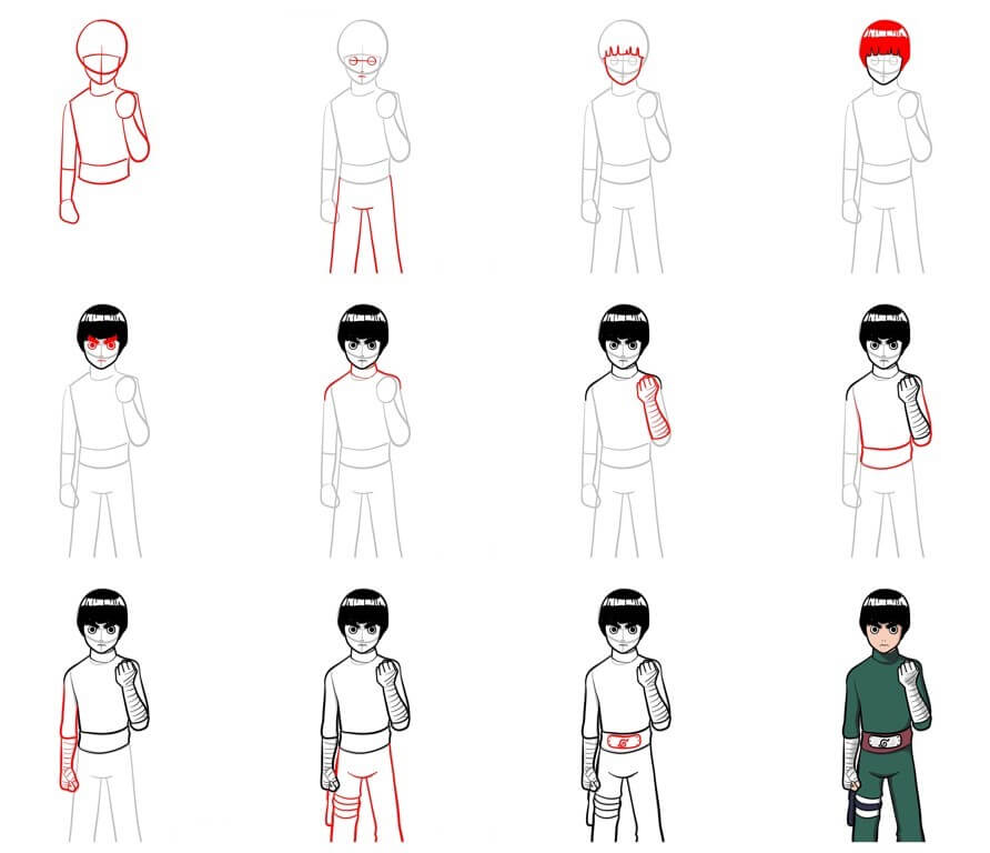 Rock lee (2) piirustus